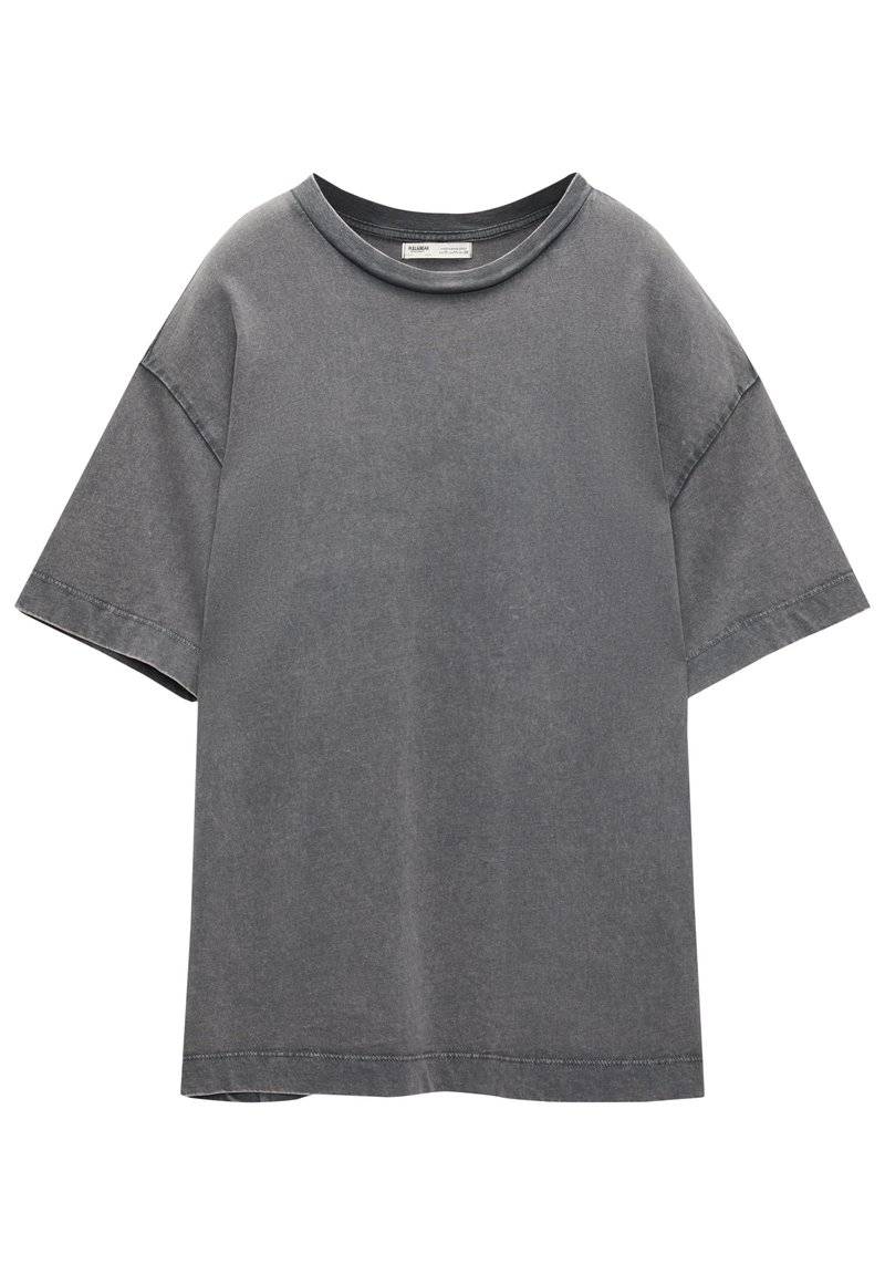 PULL&BEAR PULL&BEAR SHORT SLEEVE - Basic T-shirt - dark grey Sonderangebot der Fabrik