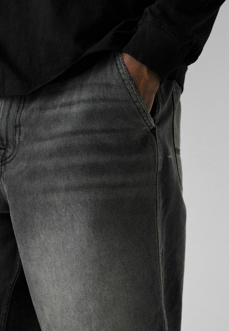 Bershka Bershka SKATER - Denim shorts - black Discount Store für neue Produkte