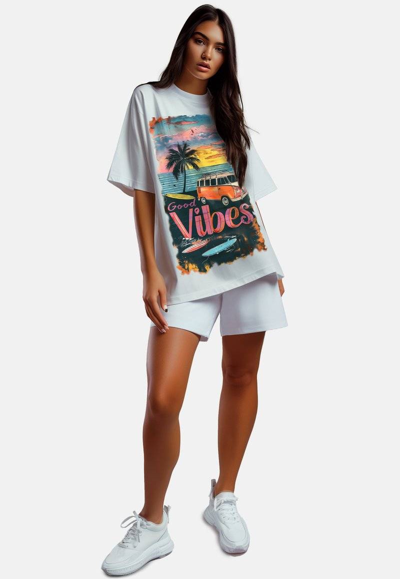 Reichstadt Reichstadt 24RSW057 SURFSIDE-VIBES - Print T-shirt - surfside vibes Clearance-Verkauf
