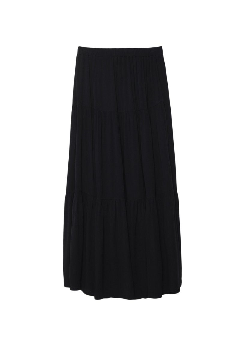 Stradivarius Stradivarius PEASANT - Maxi skirt - black Speichern exportieren