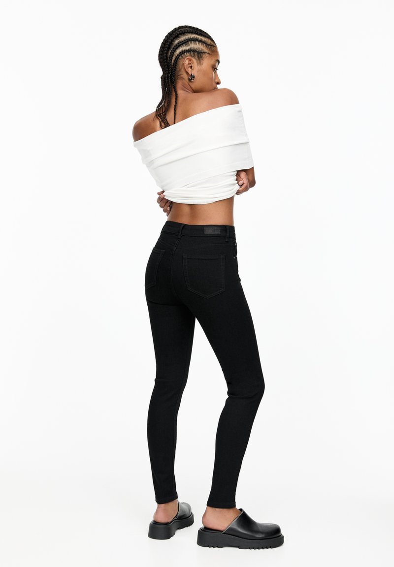 PULL&BEAR PULL&BEAR MID-RISE - Jeans Skinny Fit - black 50% Rabatt für begrenzte Zeit