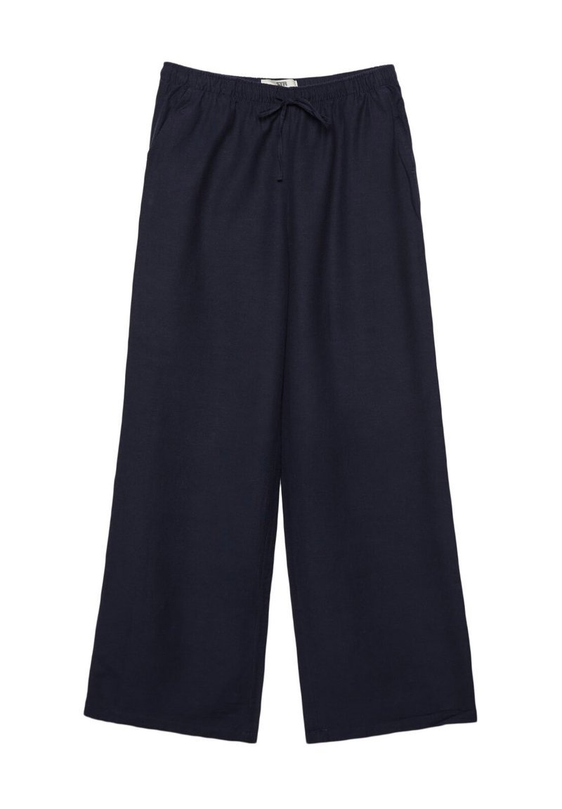 Stradivarius Stradivarius LOOSE-FITTING - Trousers - dark blue Lagerräumung