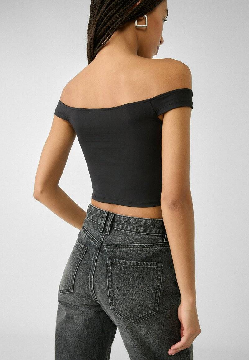 Stradivarius Stradivarius Straight leg jeans - dark grey Heißer Verkauf