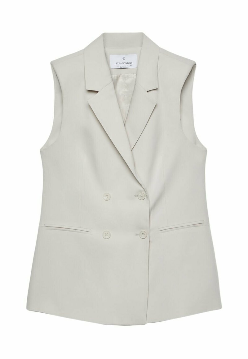 Stradivarius Stradivarius Waistcoat - white Zeitlich begrenztes Angebot