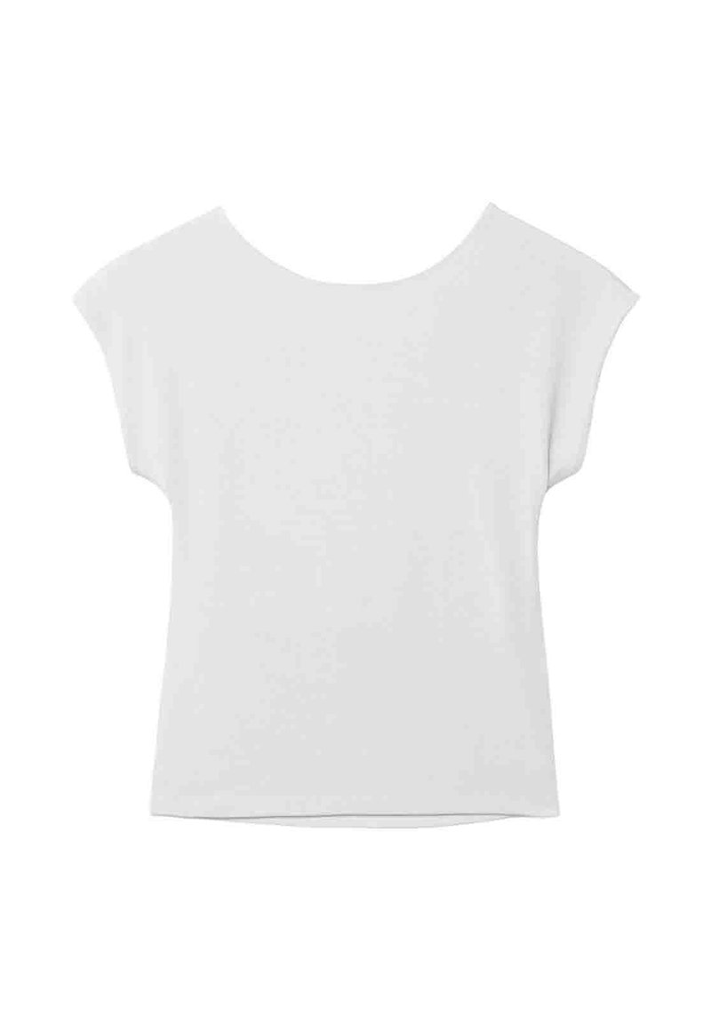 Stradivarius Stradivarius OPEN-BACK - Basic T-shirt - white Kauf eins, bekomm eins gratis