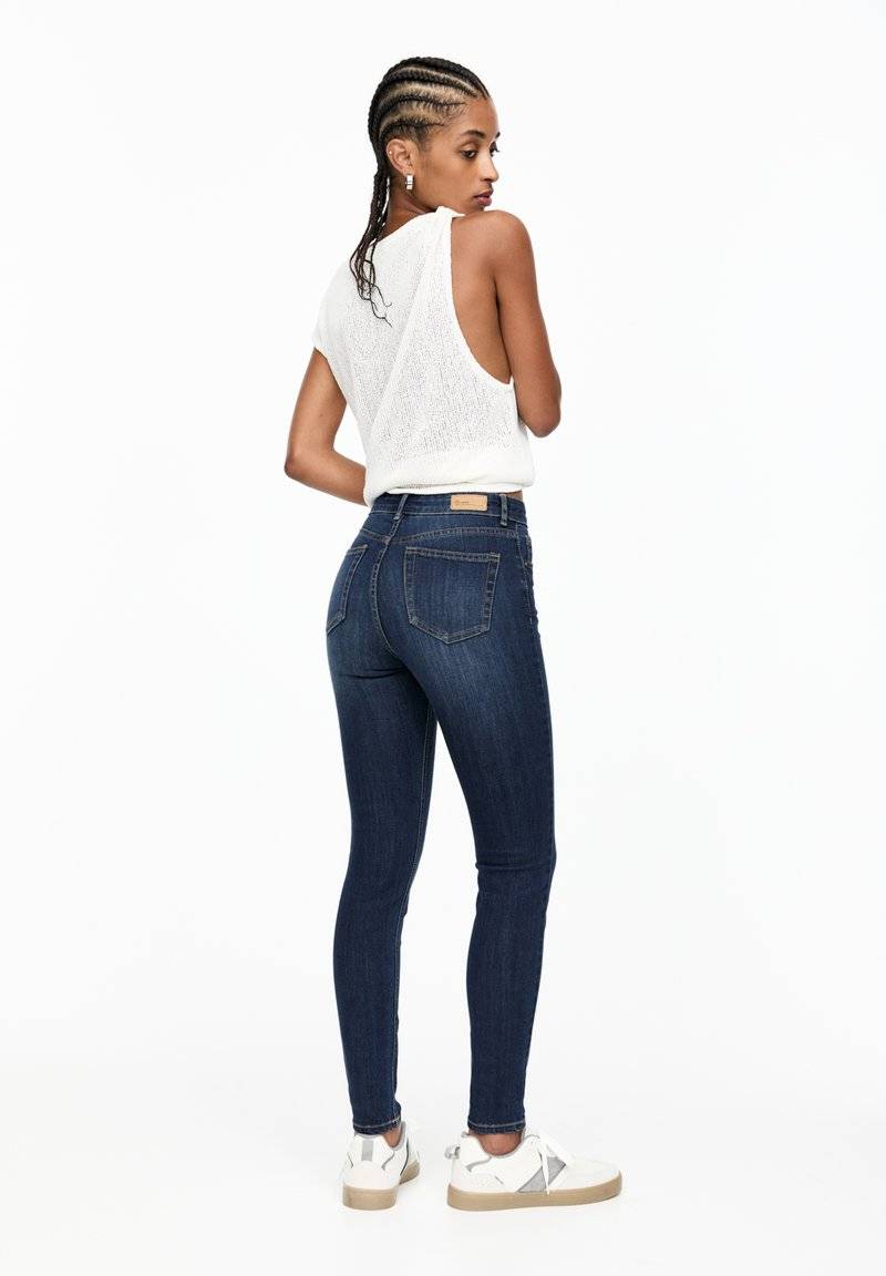 PULL&BEAR PULL&BEAR MID-RISE - Jeans Skinny Fit - dark blue Sonderangebote