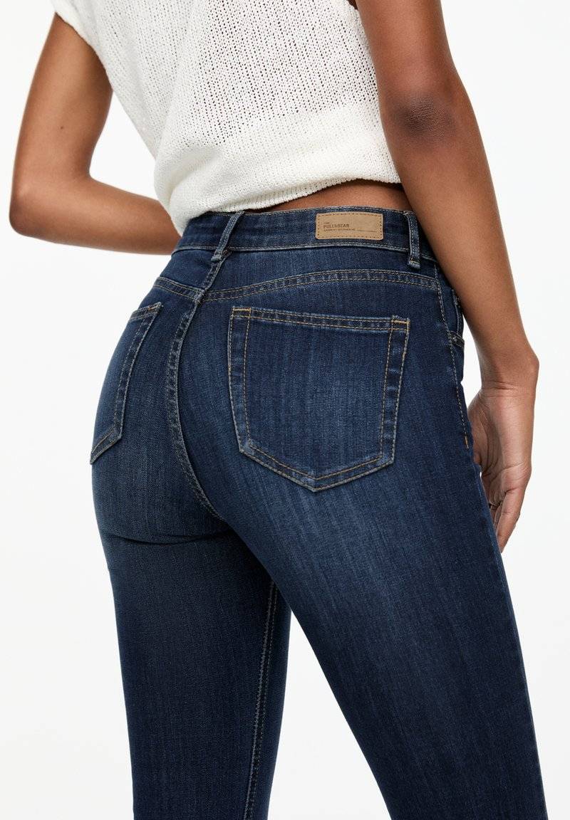PULL&BEAR PULL&BEAR MID-RISE - Jeans Skinny Fit - dark blue Sonderangebote