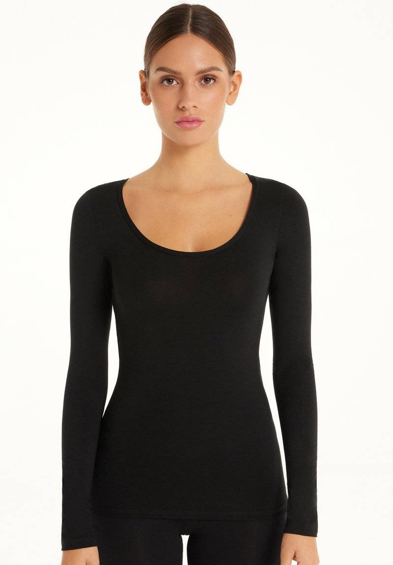 Tezenis Tezenis ROUND-NECK - Long sleeved top - nero Riesige Ersparnisse