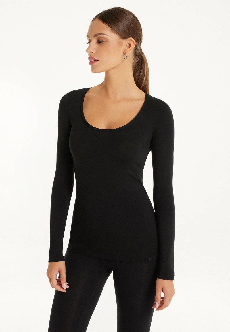 Tezenis Tezenis ROUND-NECK - Long sleeved top - nero Riesige Ersparnisse