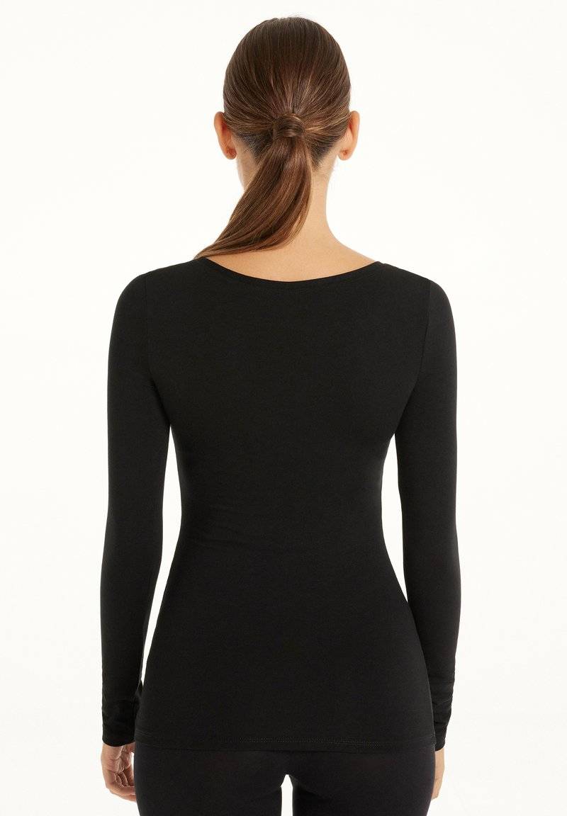 Tezenis Tezenis ROUND-NECK - Long sleeved top - nero Riesige Ersparnisse