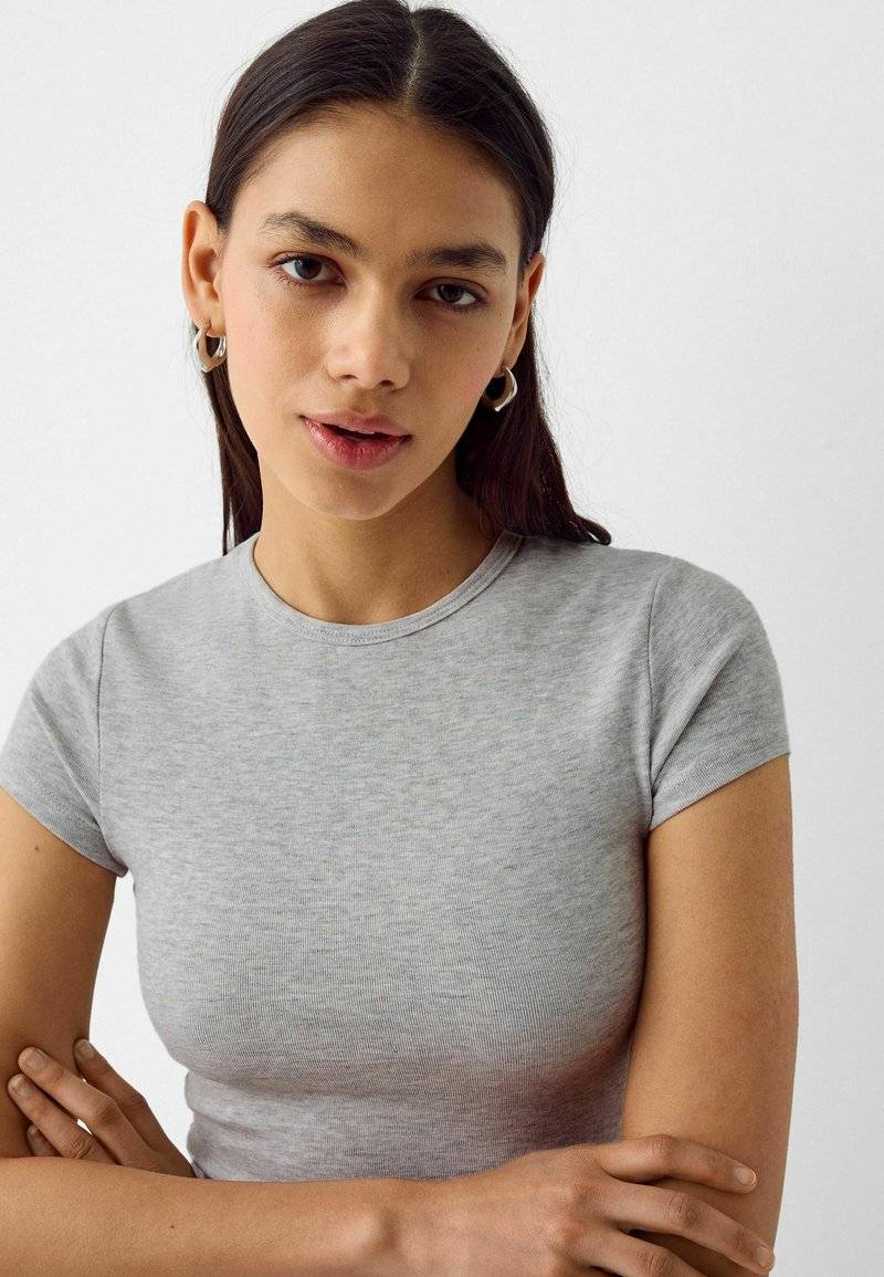 Bershka Bershka SHORT SLEEVE ROUND NECK 2 PACK - Basic T-shirt - white Super Sparpreis