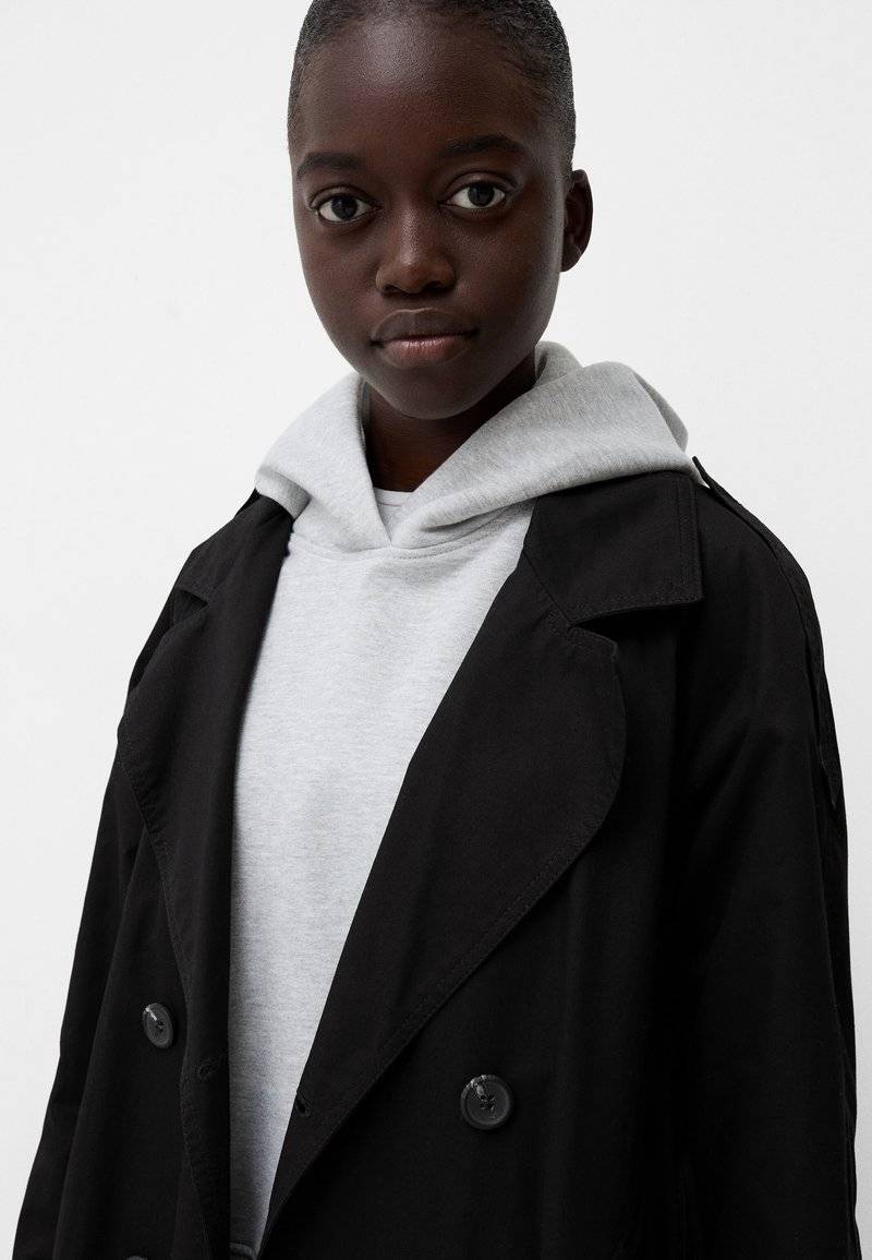Bershka Bershka Trenchcoat - black Begrenzte Freigabe