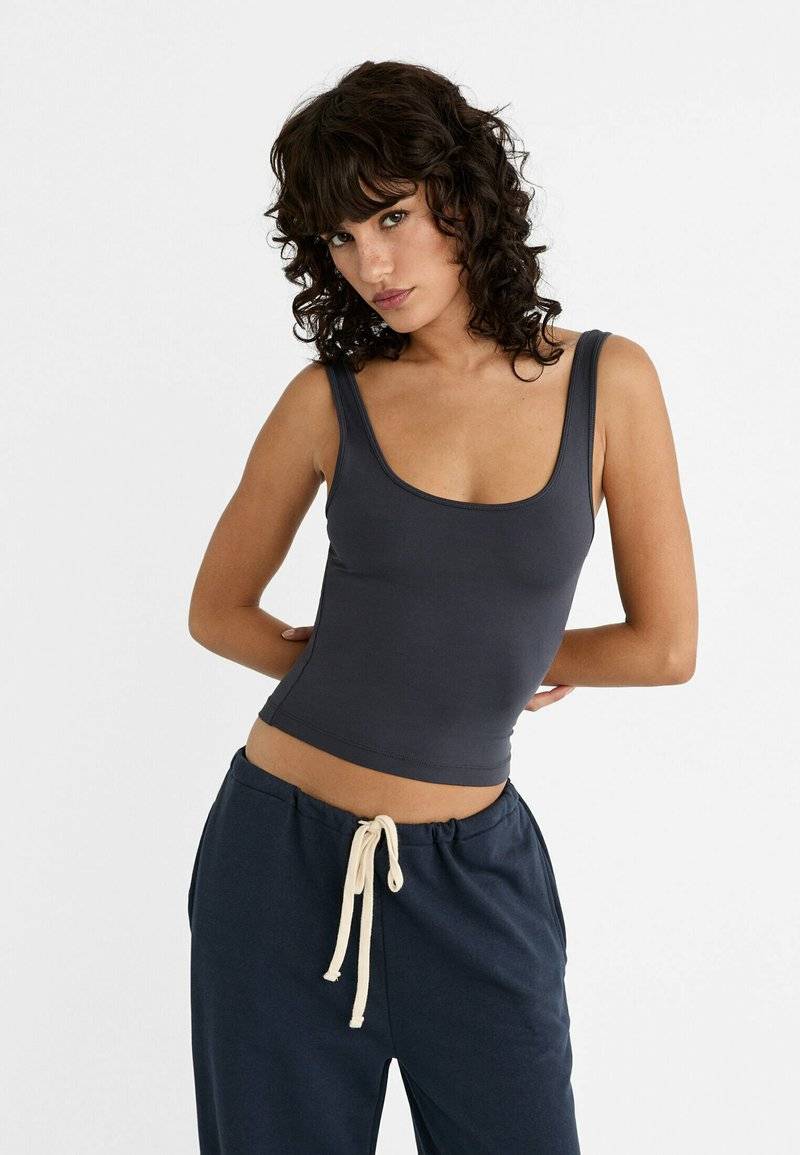 Stradivarius Stradivarius Top - dark blue Letzte 3 Tage