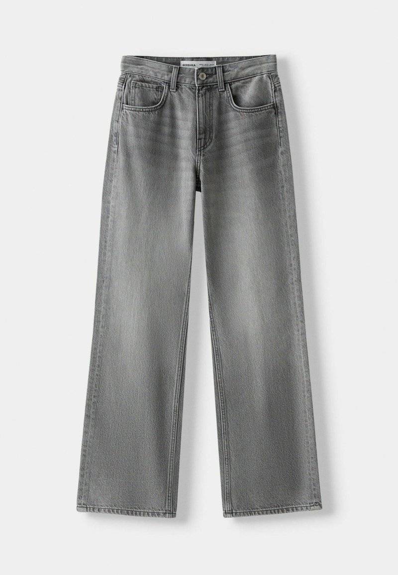 Bershka Bershka Flared Jeans - mottled dark grey JETZT KAUFEN