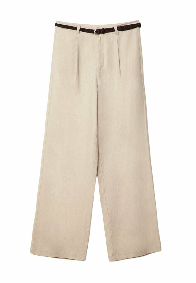 Stradivarius Stradivarius WITH BELT - Trousers - beige Neueste Stile
