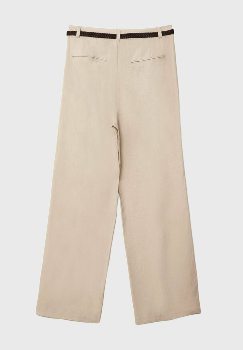 Stradivarius Stradivarius WITH BELT - Trousers - beige Neueste Stile