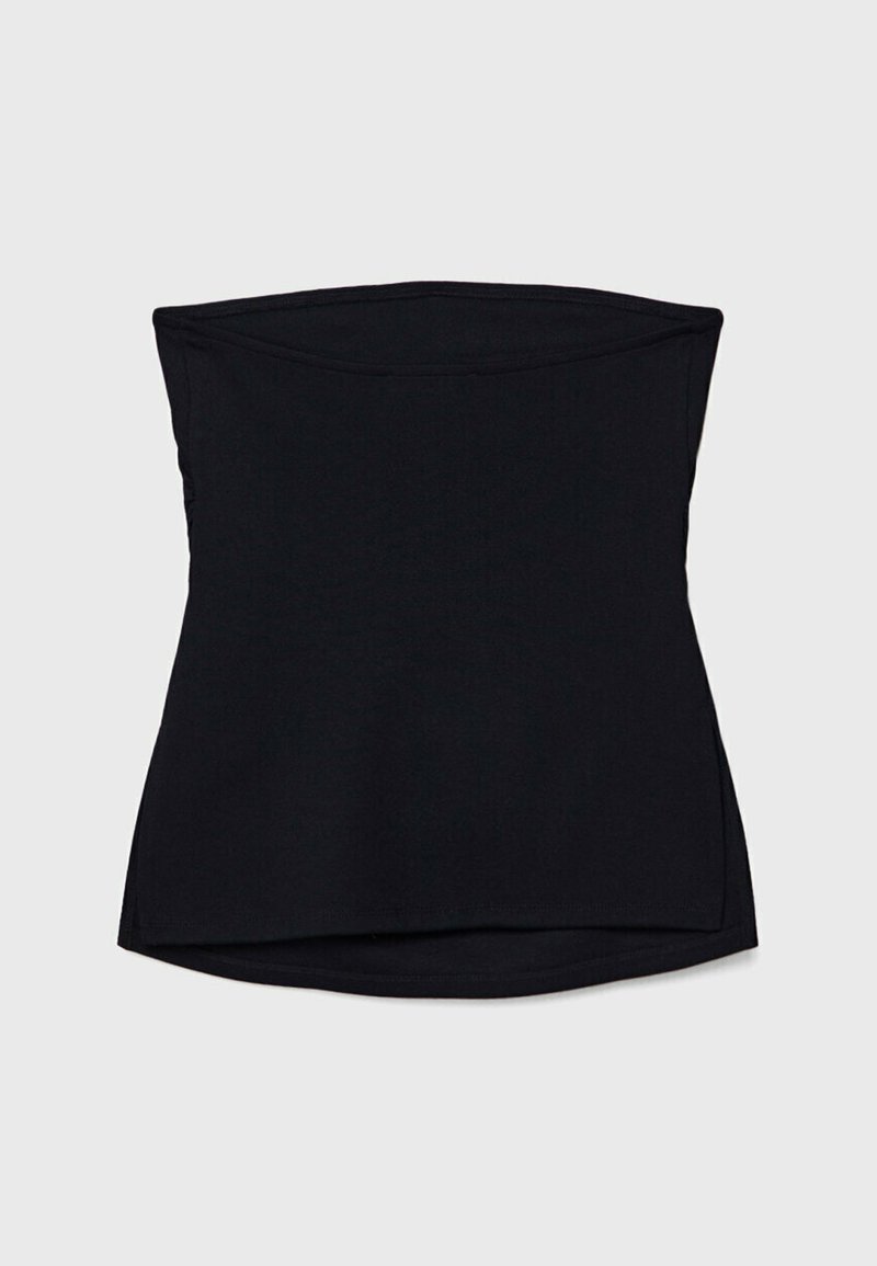 Stradivarius Stradivarius BANDEAU WITH SIDE VENTS - Top - black Letzte 2 Tage