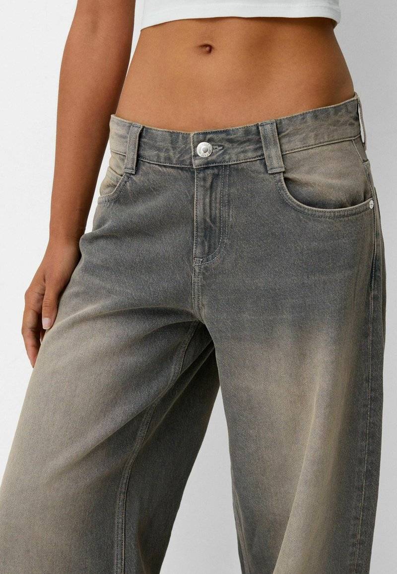 Bershka Bershka BALLOON FIT - Relaxed fit jeans - mottled dark grey Zeitbegrenzte Promotion