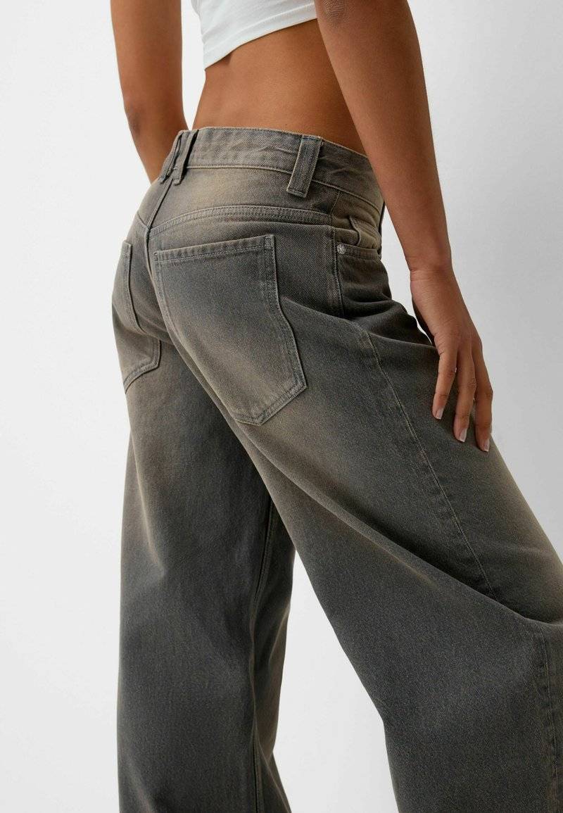 Bershka Bershka BALLOON FIT - Relaxed fit jeans - mottled dark grey Zeitbegrenzte Promotion