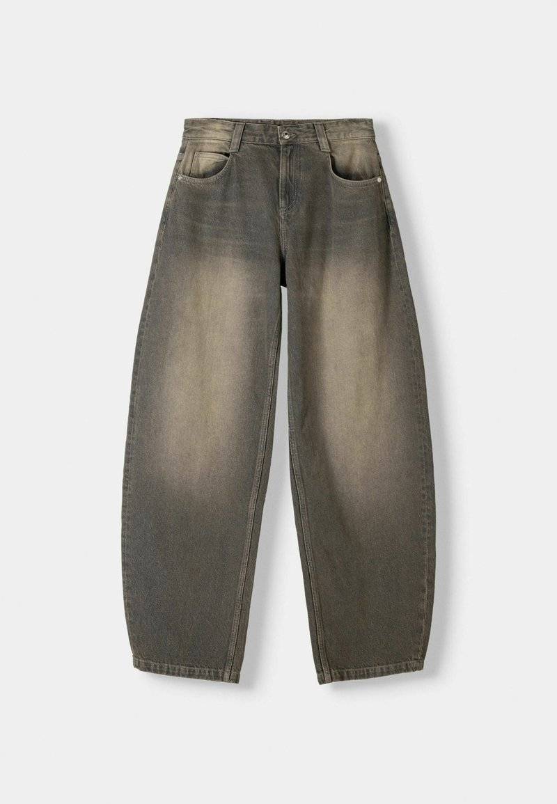 Bershka Bershka BALLOON FIT - Relaxed fit jeans - mottled dark grey Zeitbegrenzte Promotion