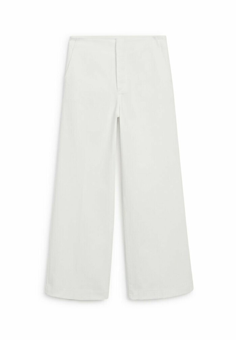 Massimo Dutti Massimo Dutti HIGH-WAIST FLARED - Trousers - white Bis zu 50% Rabatt