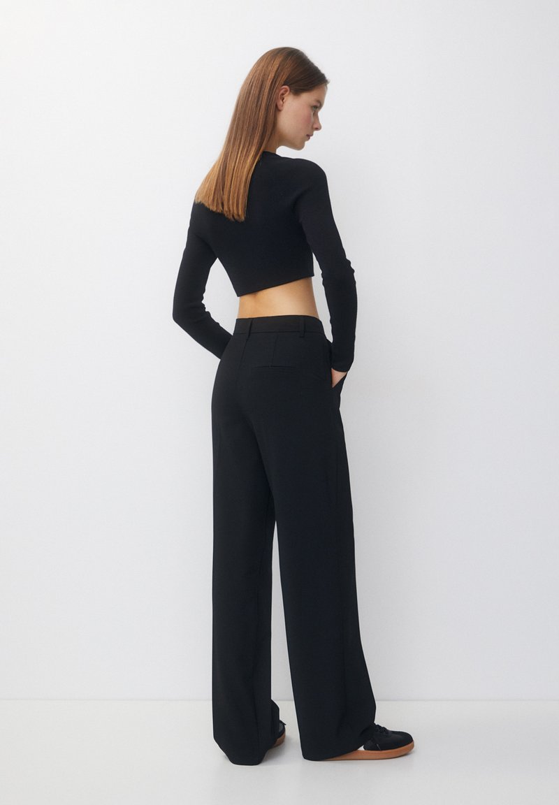 PULL&BEAR PULL&BEAR DARTED SMART - Trousers - black Bis zu 65% Rabatt