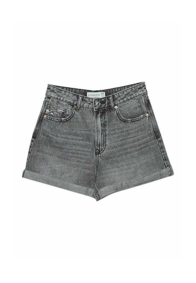 Stradivarius Stradivarius MOM - Denim shorts - grey denim Discount Store für neue Produkte