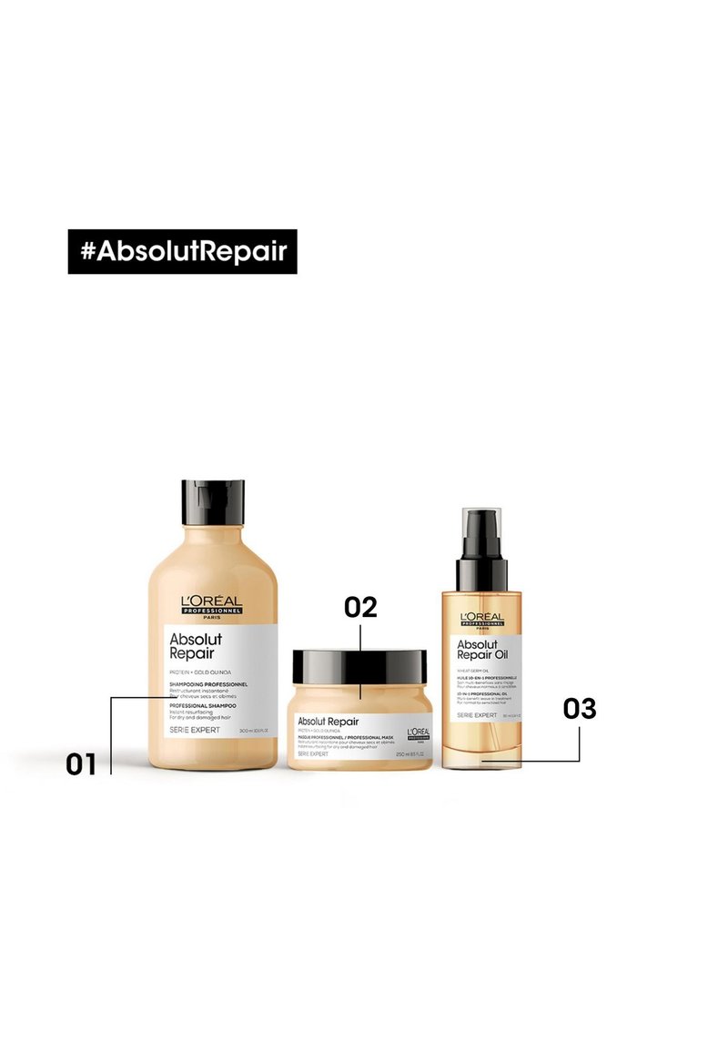 L'OREAL PROFESSIONNEL L'OREAL PROFESSIONNEL ABSOLUT REPAIR SHAMPOO FOR DRY & DAMAGED HAIR - Shampoo Osterangebot