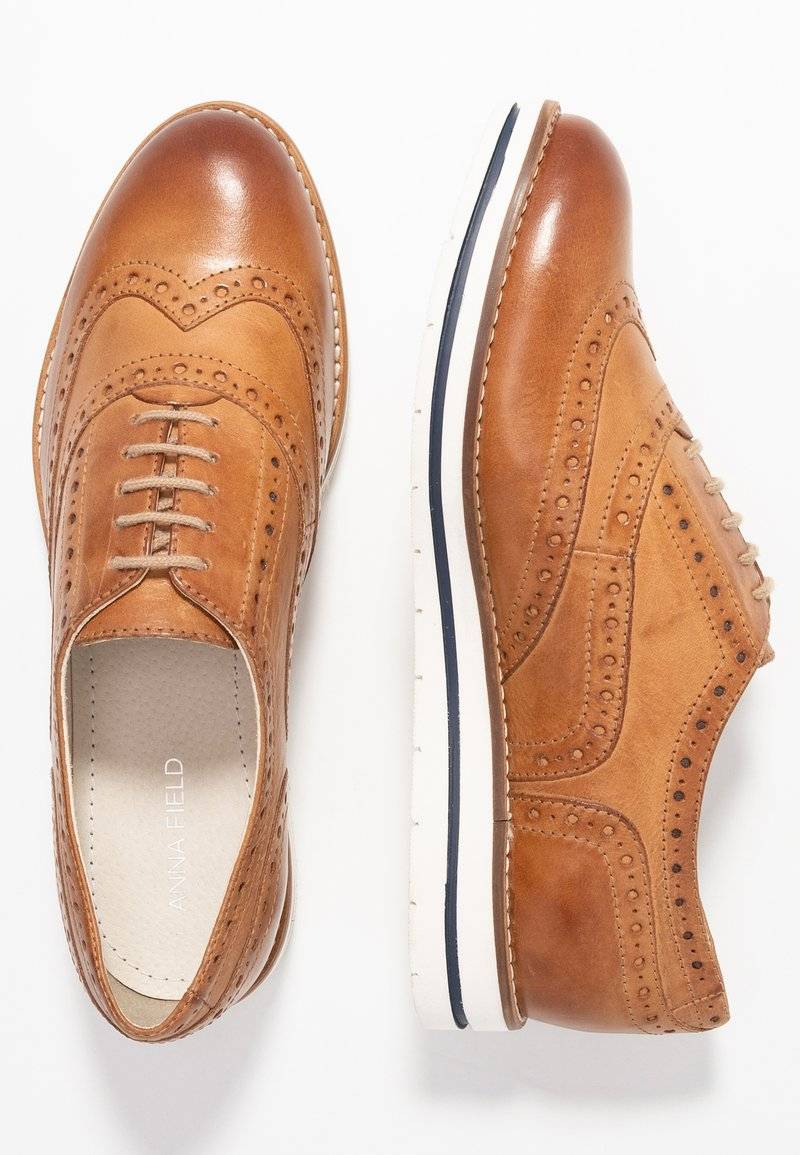Anna Field Anna Field LEATHER - Casual lace-ups - cognac Saisonschlussverkauf