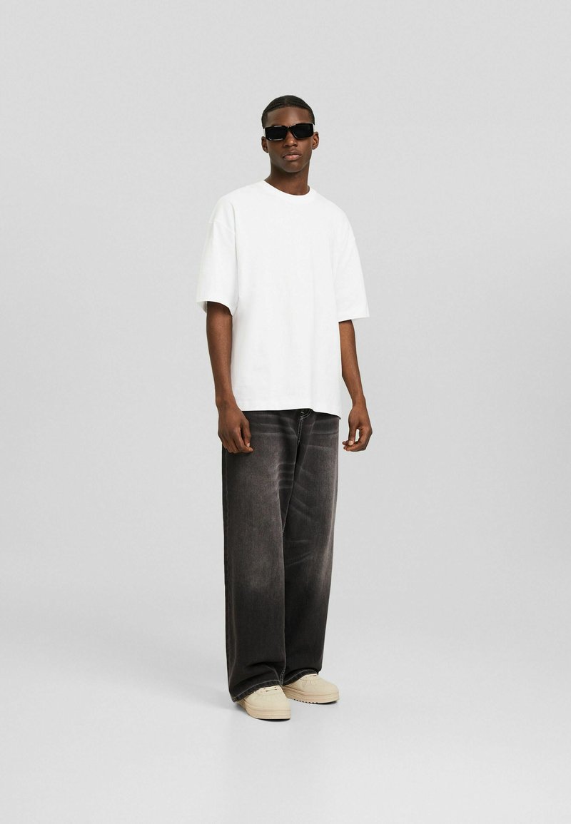Bershka Bershka SHORT SLEEVE - Basic T-shirt - white Discount Store für neue Produkte