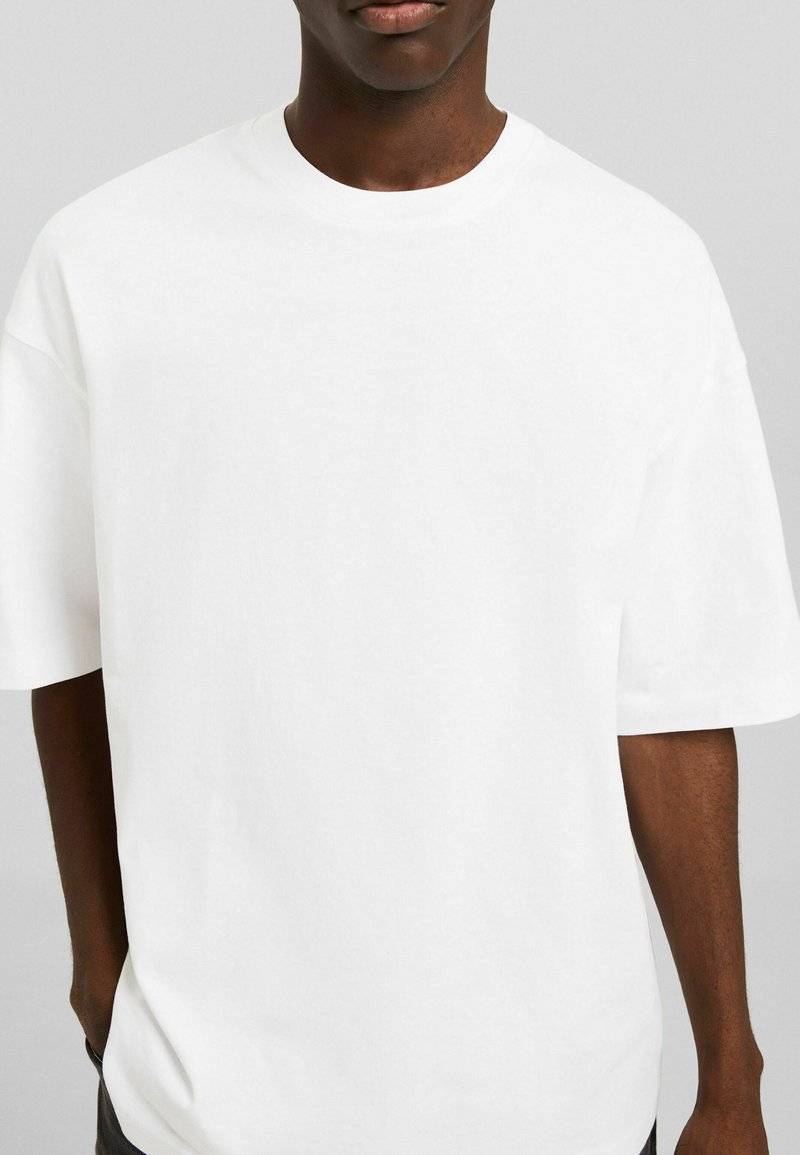 Bershka Bershka SHORT SLEEVE - Basic T-shirt - white Discount Store für neue Produkte