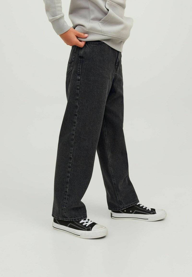 Jack & Jones Junior Jack & Jones Junior ALEX ORIGINAL MF BAGGY - Flared Jeans - black denim Nur noch ein Tag übrig