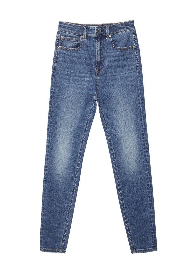 Stradivarius Stradivarius MIT SEHR HOHEM BUND - Jeans Skinny Fit - blue denim Clearance-Verkauf
