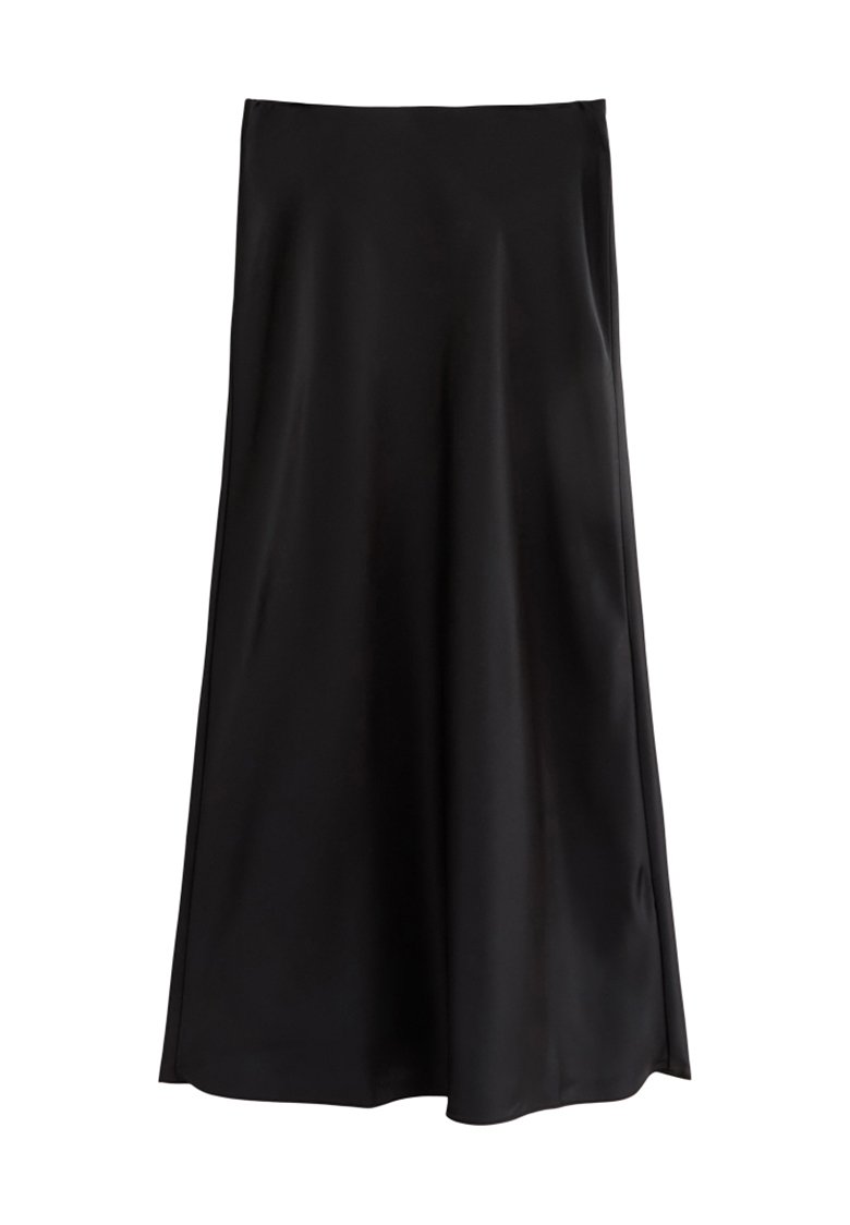 New Look New Look BIAS CUT MIDI - A-line skirt - black Begrenzt auf 3 Tage