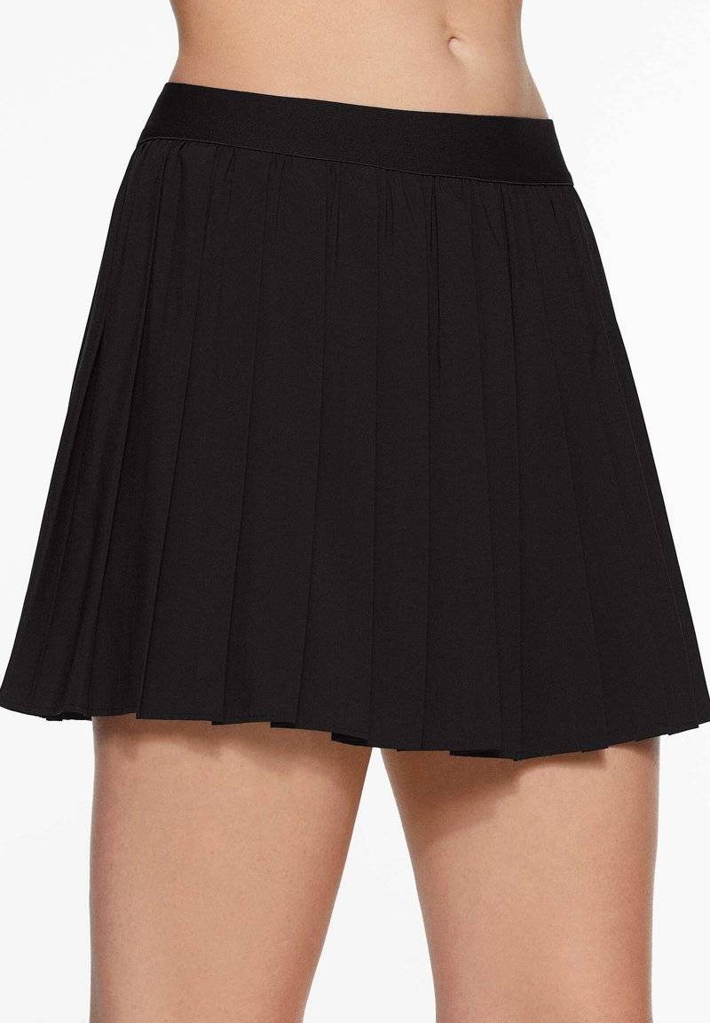 OYSHO OYSHO PLEATED COMPRESSIVE - Sports skirt - black Schlussverkauf