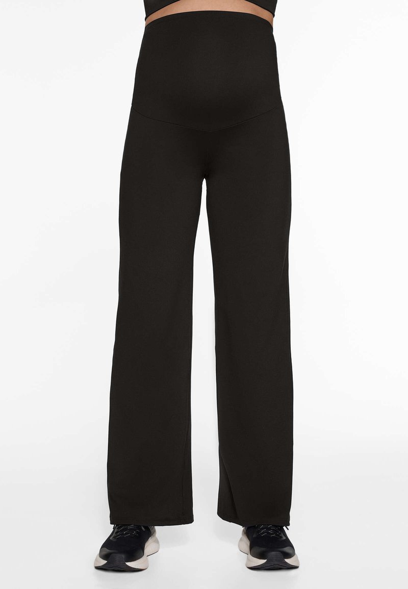 OYSHO OYSHO COMFORTLUX MATERNITY STRAIGHT-LEG - Trousers - black Großer Ausverkauf