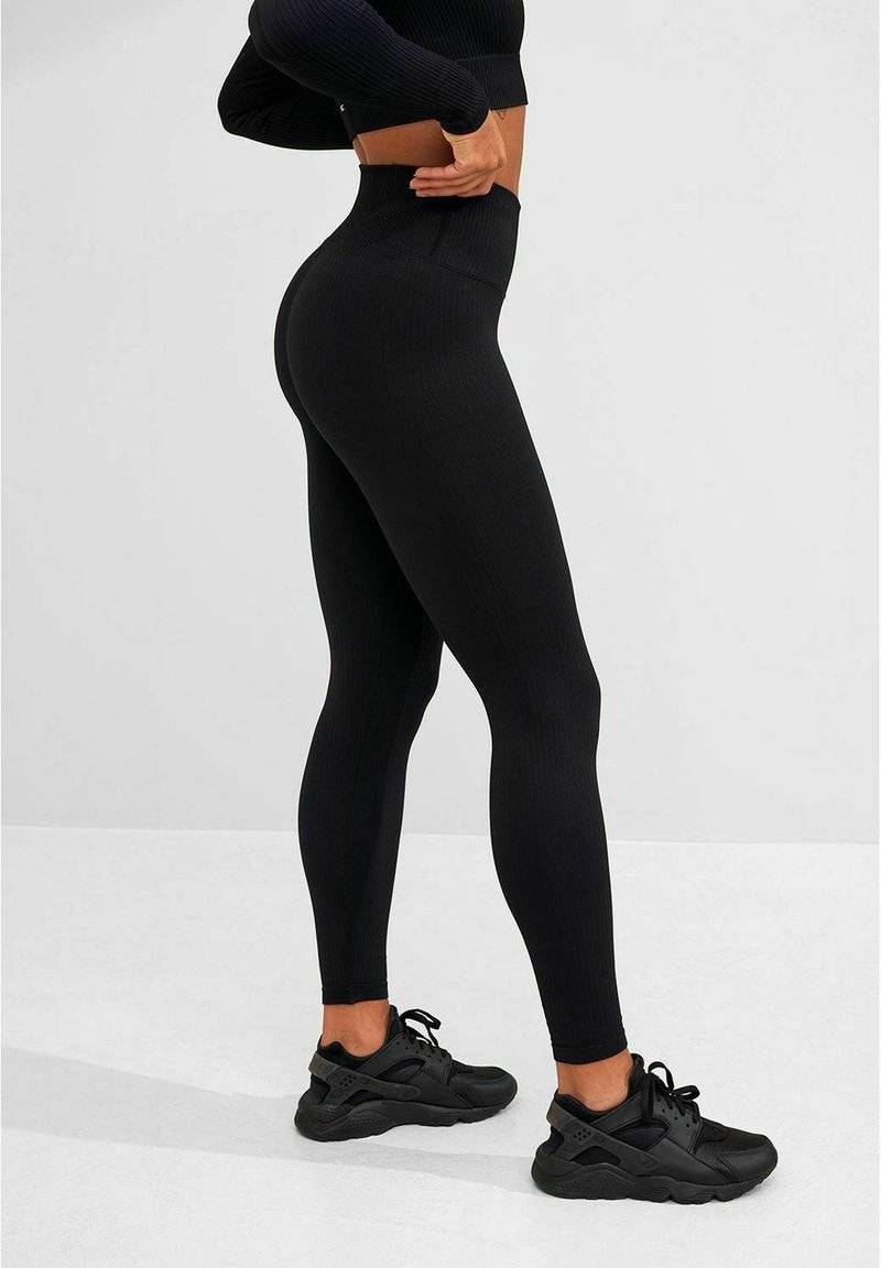 aim’n® aim’n® RIBBED SEAMLESS - Leggings - black Preisnachlass