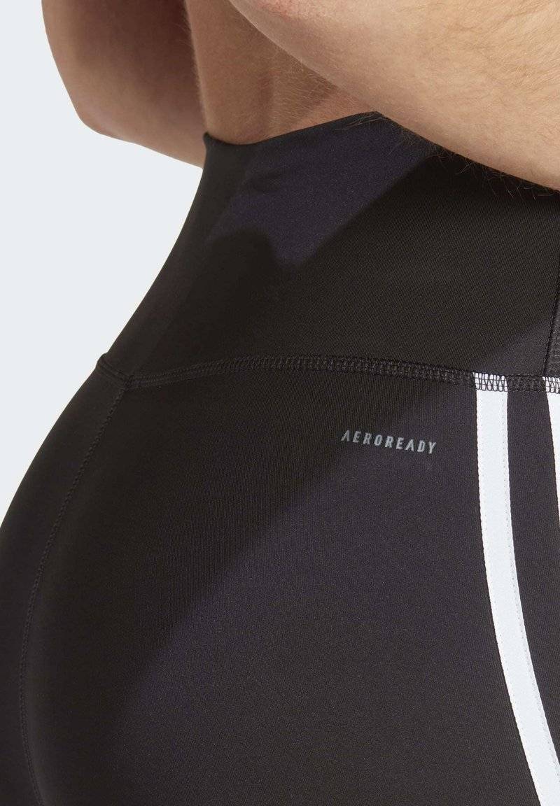 adidas Performance adidas Performance ESSENTIALS 3-STRIPES HIGH-WAISTED 7/8 - Leggings - black Zeitbegrenzte Promotion