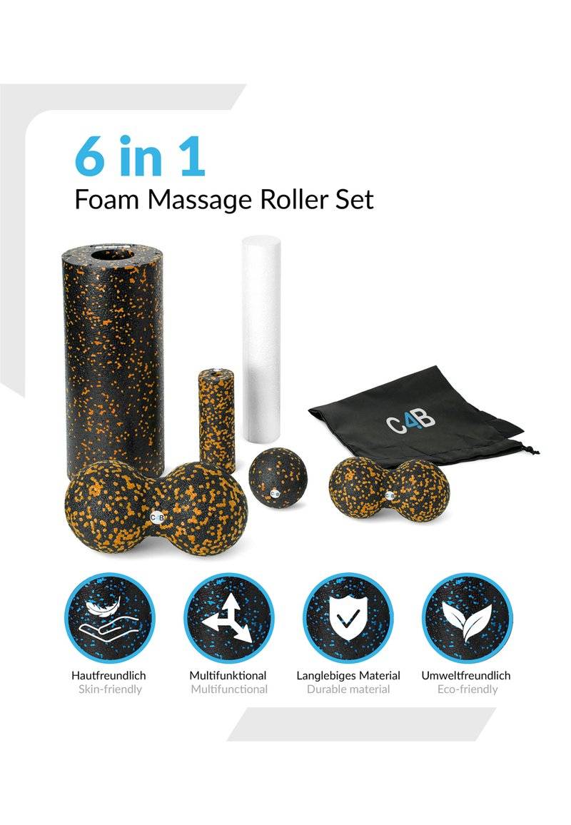 Club4Brands Club4Brands SET - Fitness / Yoga - black orange zollfrei