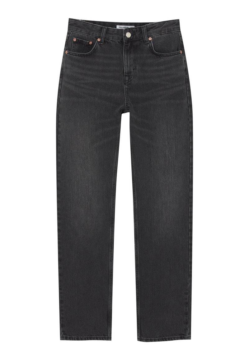 PULL&BEAR PULL&BEAR MID-WAIST - Straight leg jeans - black Schlussverkauf