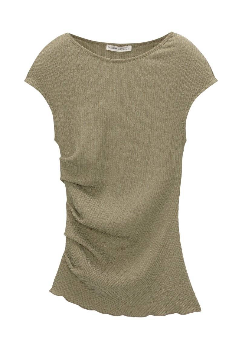 PULL&BEAR PULL&BEAR GATHERED SLEEVELESS - Blouse - khaki Begrenztes Angebot
