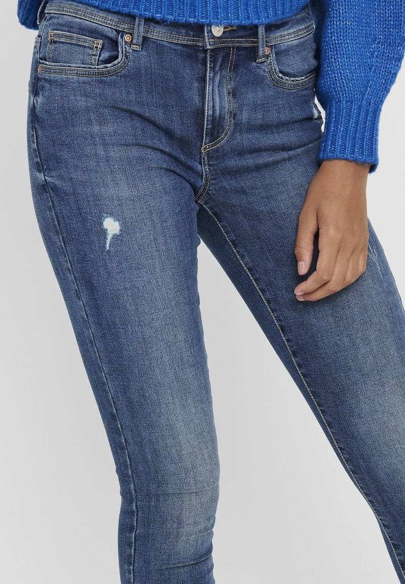 ONLY ONLY ONLWAUW LIFE MID - Jeans Skinny Fit - medium blue denim Saisonschlussverkauf