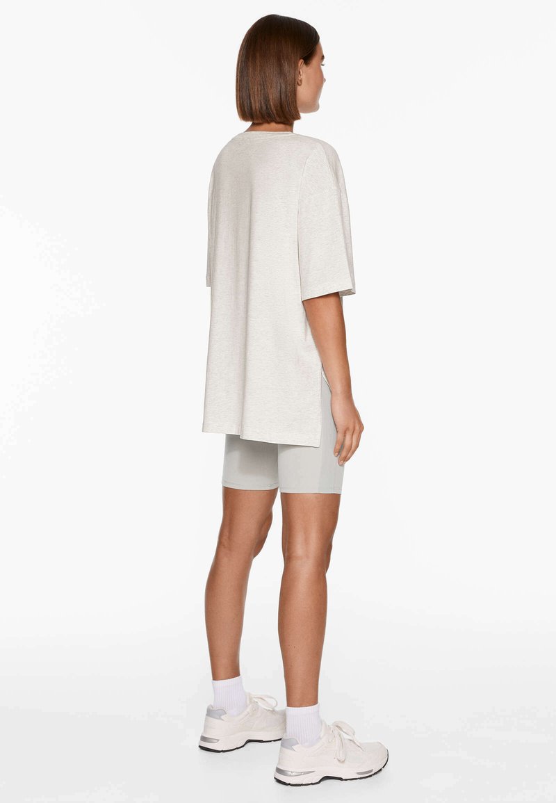OYSHO OYSHO SHORT SLEEVE - Basic T-shirt - mottled light grey Letzte 2 Tage