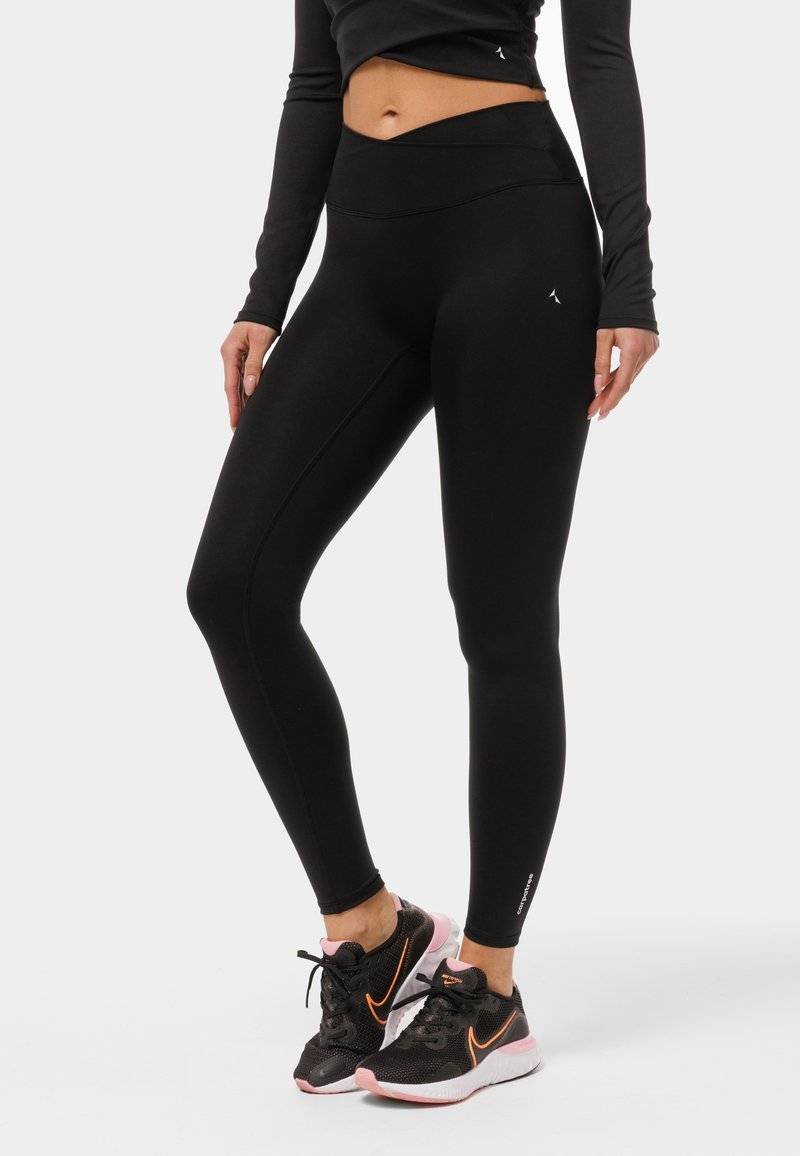 carpatree carpatree CROSSOVER HIGHWAIST - Leggings - black Clearance-Verkauf