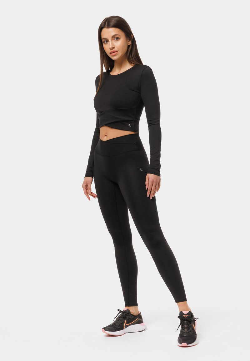 carpatree carpatree CROSSOVER HIGHWAIST - Leggings - black Clearance-Verkauf