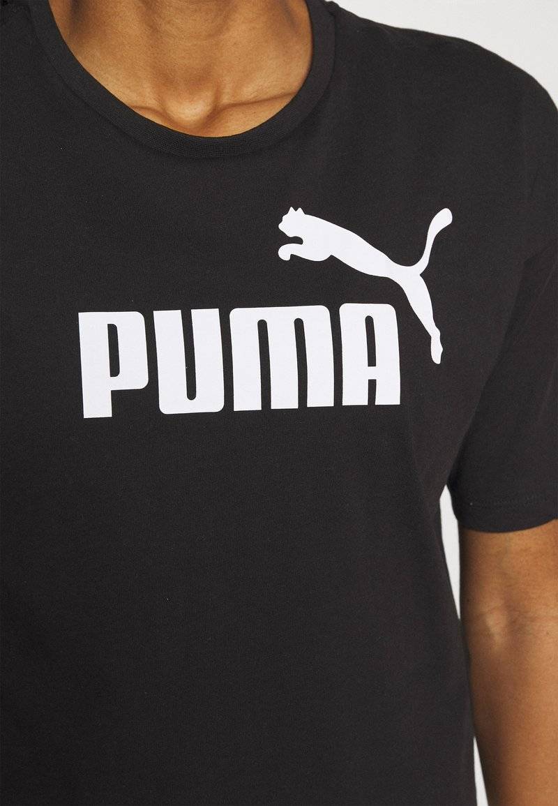 Puma Puma CROPPED LOGO TEE - Print T-shirt - puma black Black Friday Preise