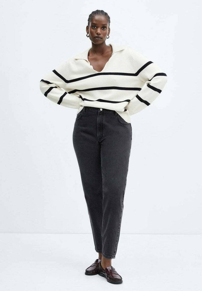 Mango Mango Straight leg jeans - black denim Osterangebot
