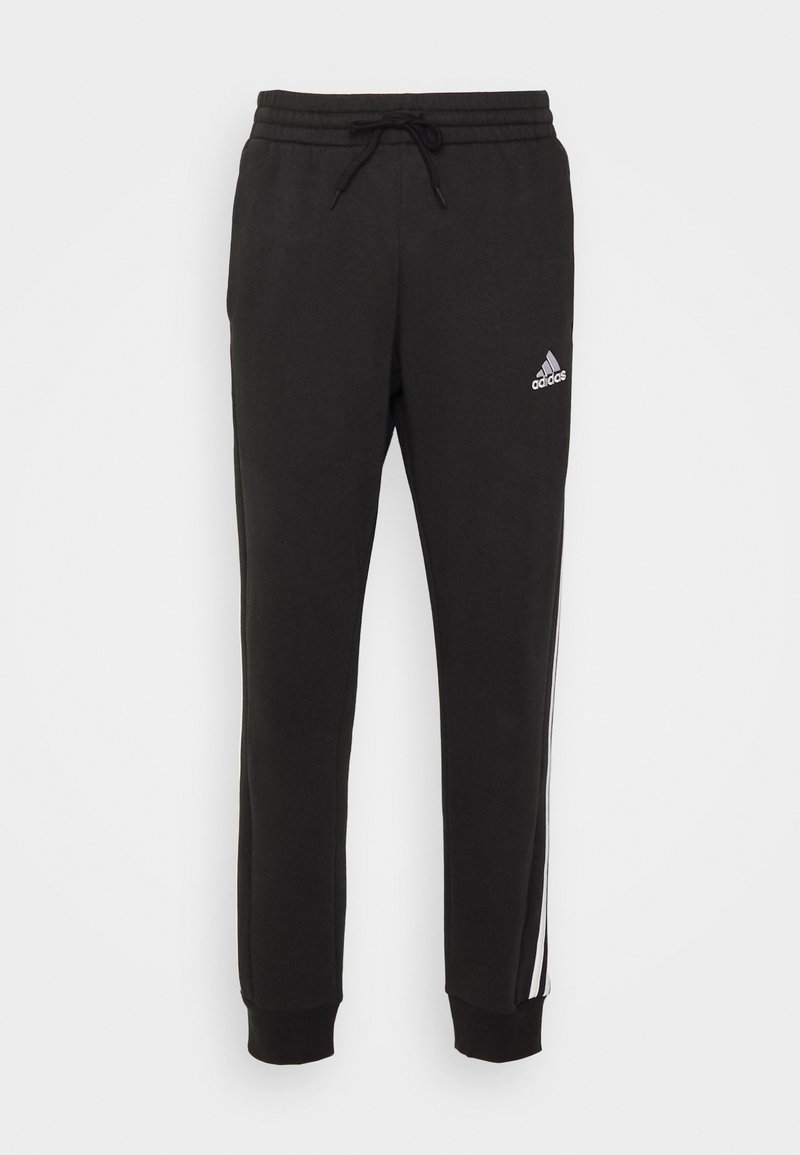adidas Sportswear adidas Sportswear ESSENTIALS TAPERED CUFF 3 STRIPES PANTS - Tracksuit bottoms - black white Speichern exportieren