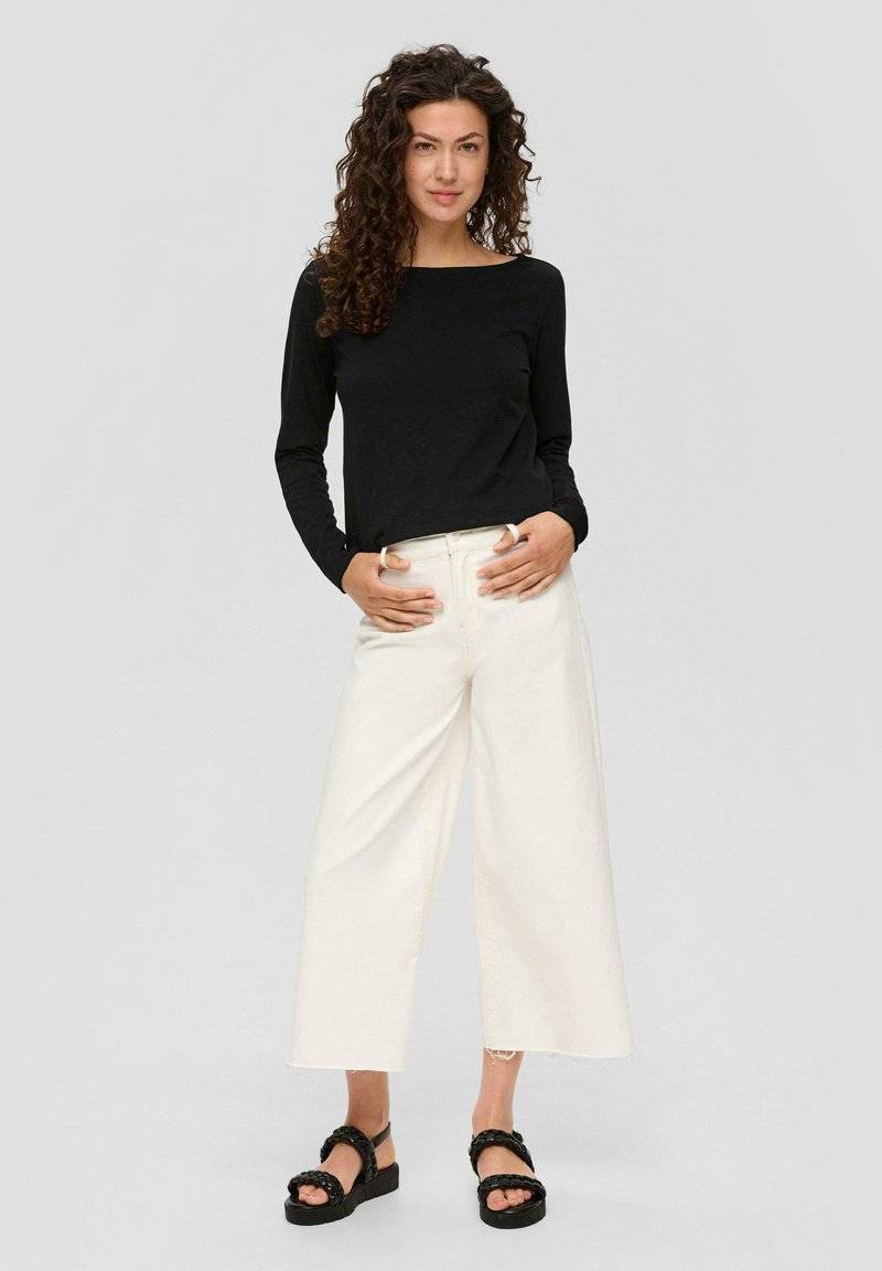 s.Oliver s.Oliver MIT U-BOOT-AUSSCHNITT - Long sleeved top - schwarz Fabrikverkauf