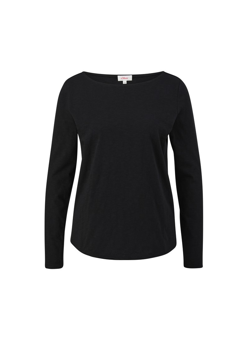 s.Oliver s.Oliver MIT U-BOOT-AUSSCHNITT - Long sleeved top - schwarz Fabrikverkauf